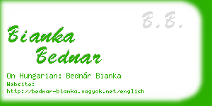 bianka bednar business card