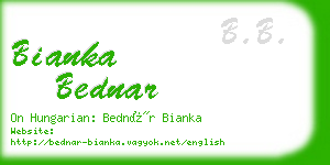 bianka bednar business card